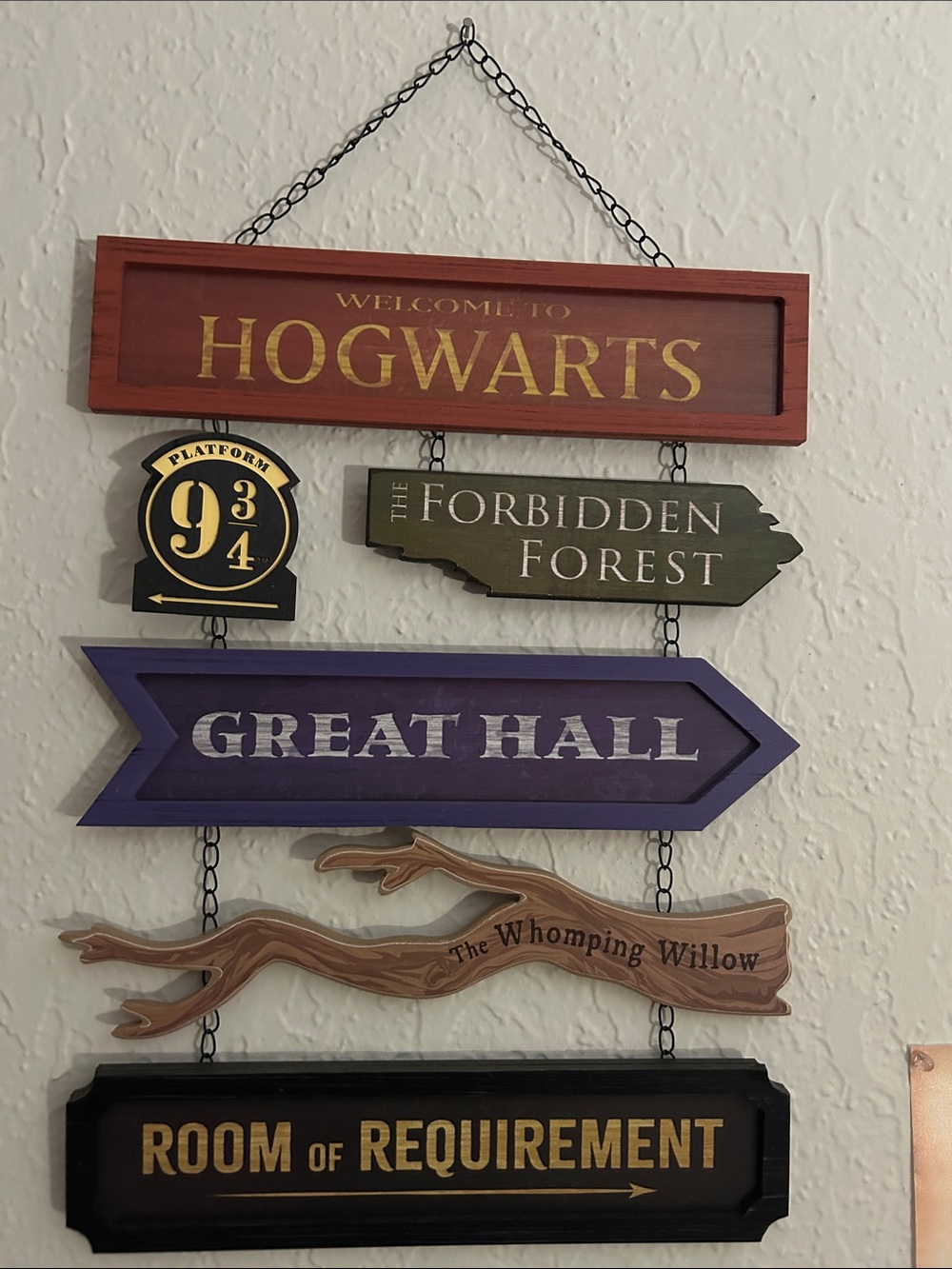 Harry Potter Hogwarts Directional Wall Signs - Multi-Color